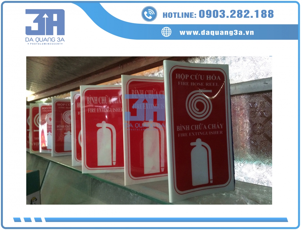 bình PCCC dạ quang giá rẻ phát sáng tốt 532