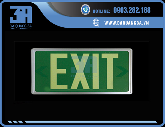 ĐÈN EXIT DẠ QUANG MỘT MẶT CHO KHÁCH SẠN, NHÀ XƯỞNG