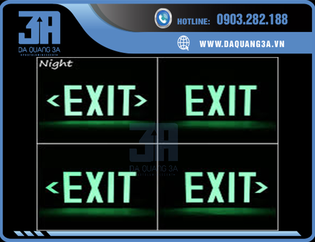 BIỂN BÁO EXIT DẠ QUANG, BIỂN BÁO AN TOÀN GIÁ RẺ