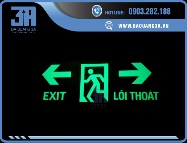 ĐÈN EXIT THOÁT HIỂM DẠ QUANG TẠI BÌNH DƯƠNG